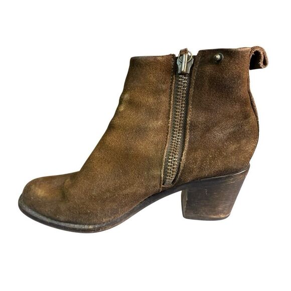 Diesel Pinky Suede Brown Distressed Ankle Boots Size 6.5 US / 37 EU - Picture 3 of 11